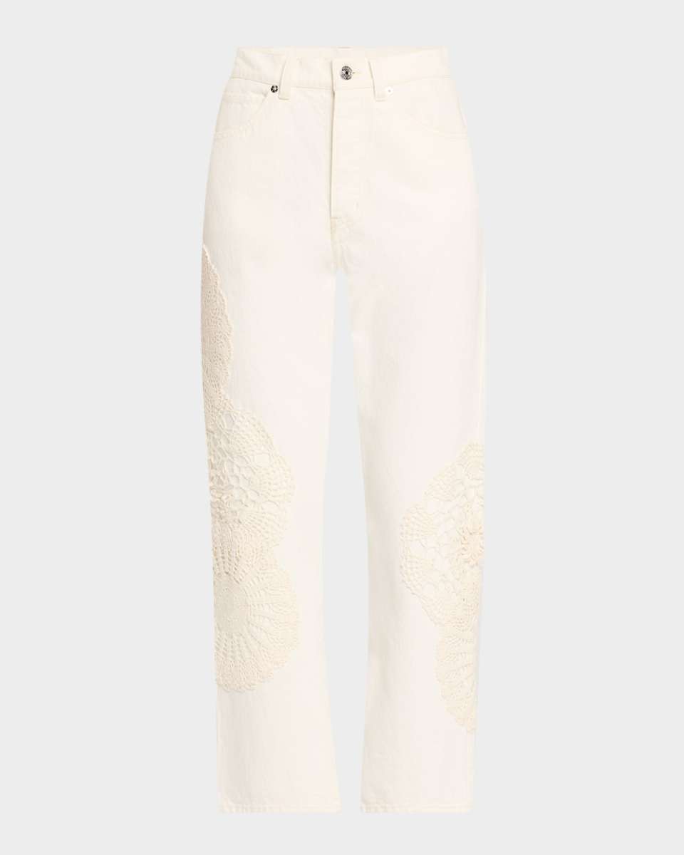 The Crochet Vertical Crop Jeans